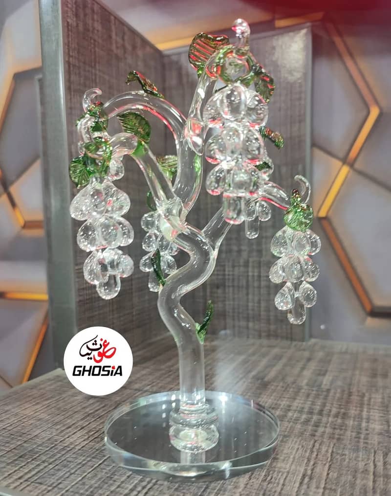 Crystal Glass Tree with Hanging Crystal Grapes – The Exquisite Decore 4