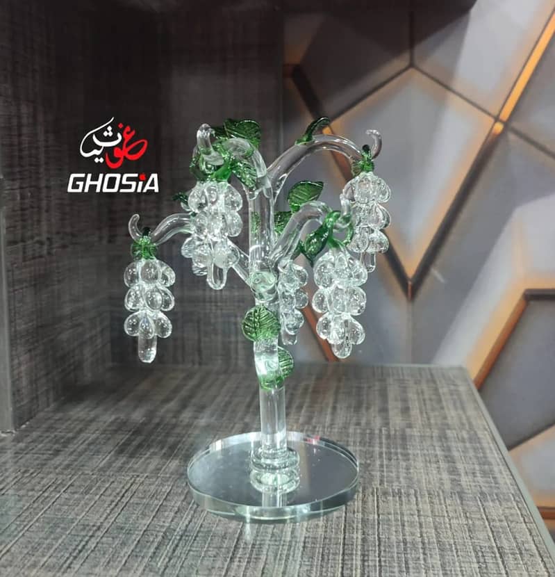 Crystal Glass Tree with Hanging Crystal Grapes – The Exquisite Decore 6