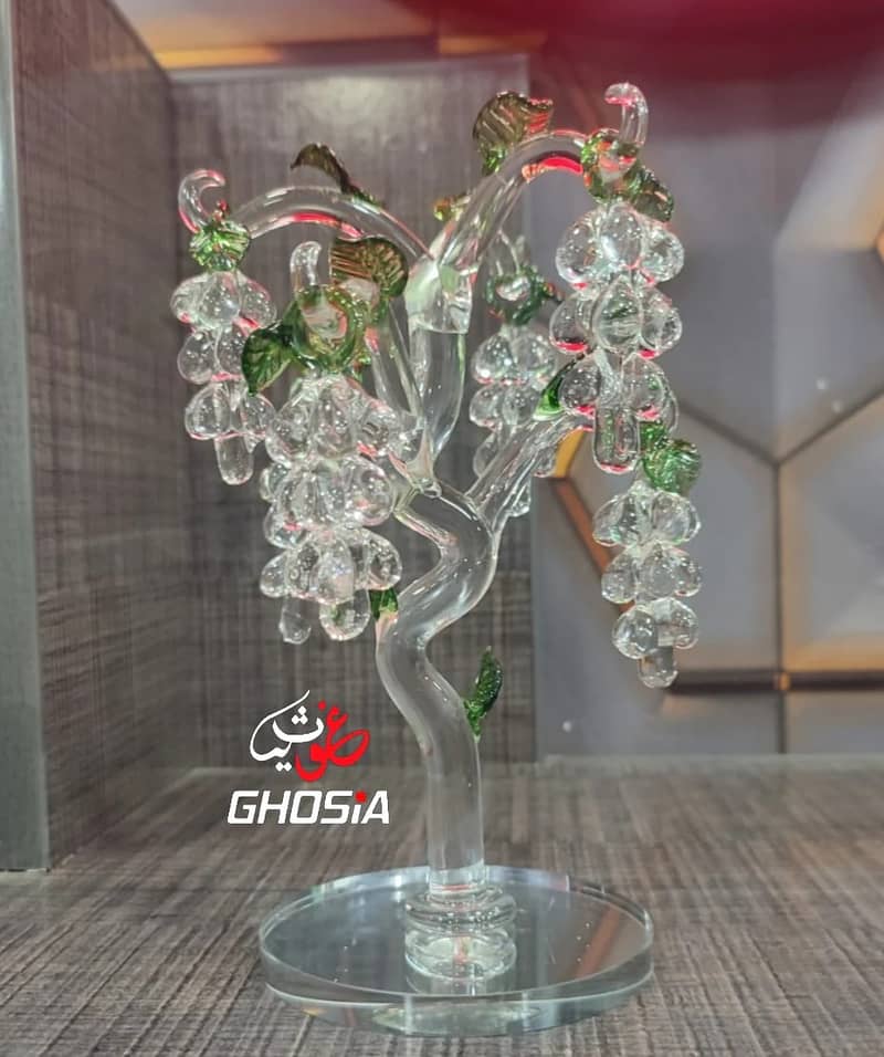 Crystal Glass Tree with Hanging Crystal Grapes – The Exquisite Decore 8