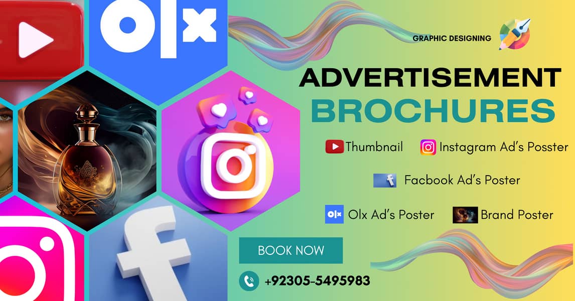 Busniess Card, Graphic Designing, Ads, Poster, Thumbnail, Insta poster 0