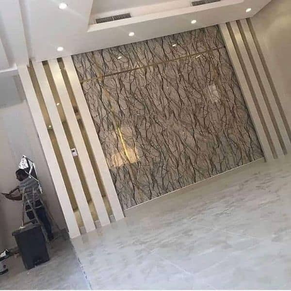 false ceiling wallpaper wall panel wood flooring 8