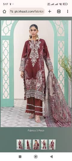 Khaadi Cotton Satin Luxury Embroidered 3 pc