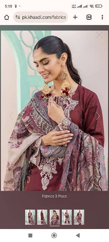 Khaadi Cotton Satin Luxury Embroidered 3 pc 2