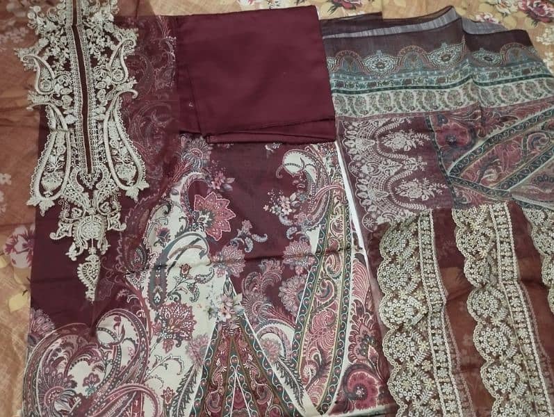 Khaadi Cotton Satin Luxury Embroidered 3 pc 3