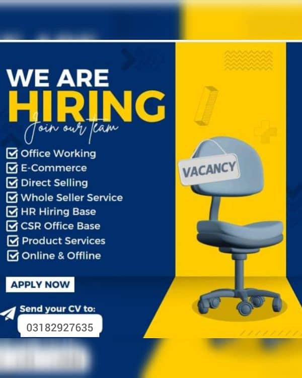 E-COMMERCE office work me office assistant ki need ha 0