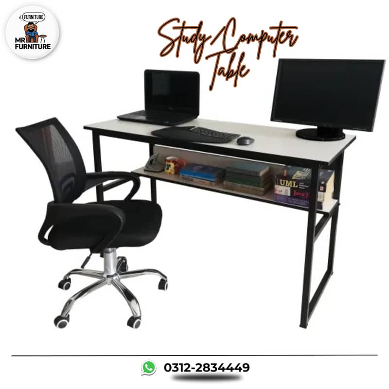 Computer Desk with Bookshelf for Home/Office 7