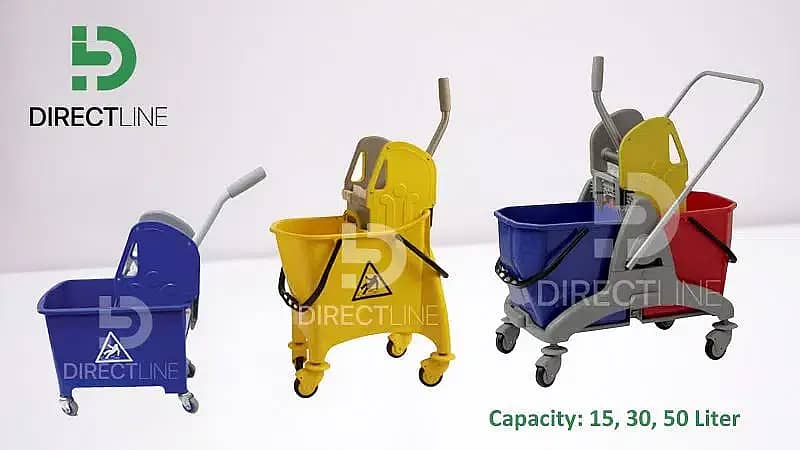 Mop trolley|Mop Bucket|Dustbin|Janitorial Trolley| 3