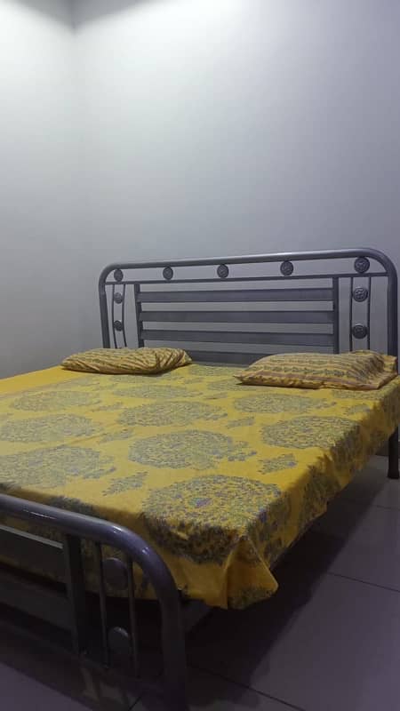 used iron rod bed for sale with mattress 2