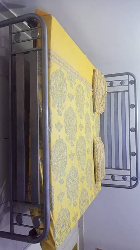 used iron rod bed for sale with mattress 3