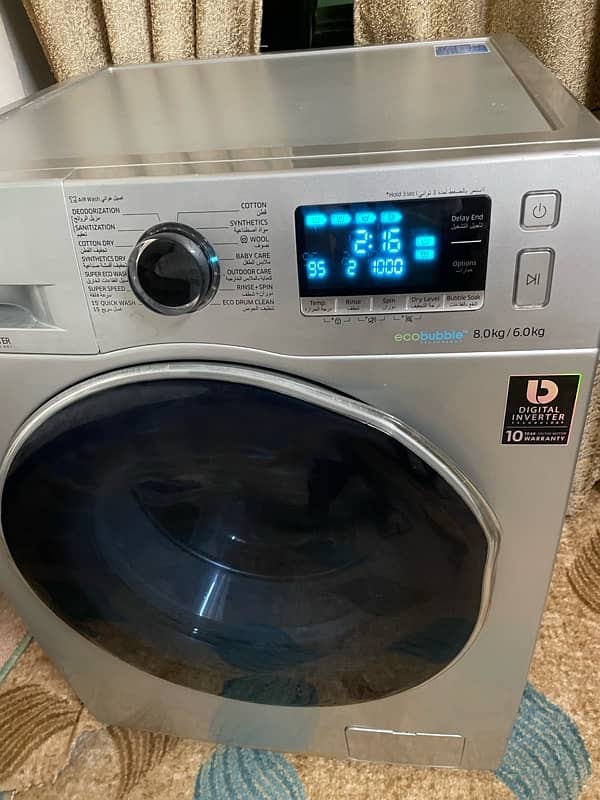 Samsungs automatic washing machine inverter ecobubble 8