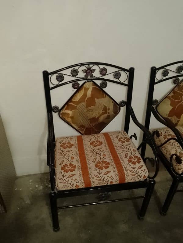 iron rod sofa set with table 3