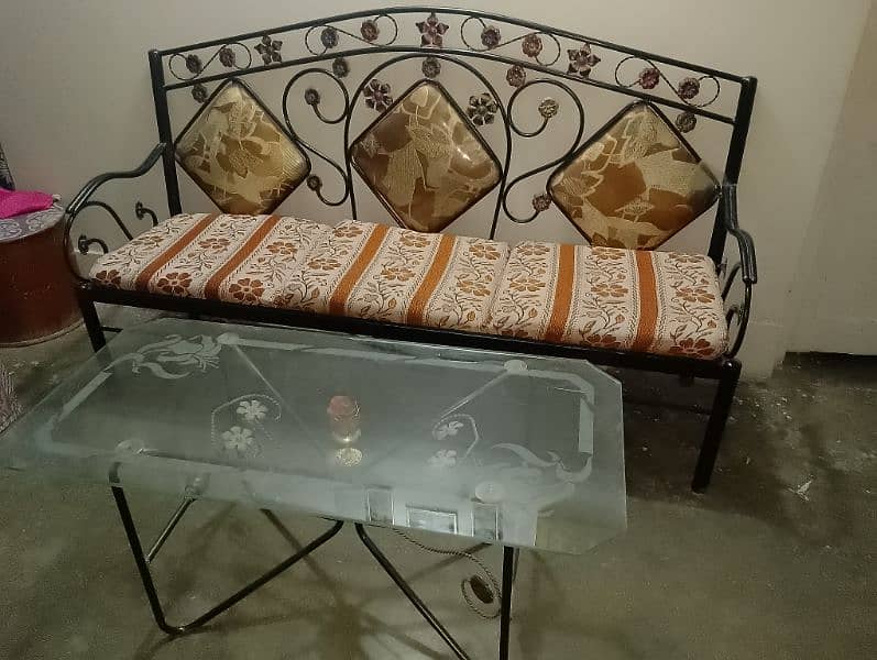 iron rod sofa set with table 6