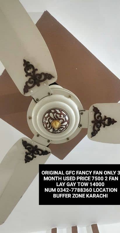 2 GFC FANS JUST LIKE NEW COPPERWINDING YA FAN ACDC NHI HAI 03427788360 3