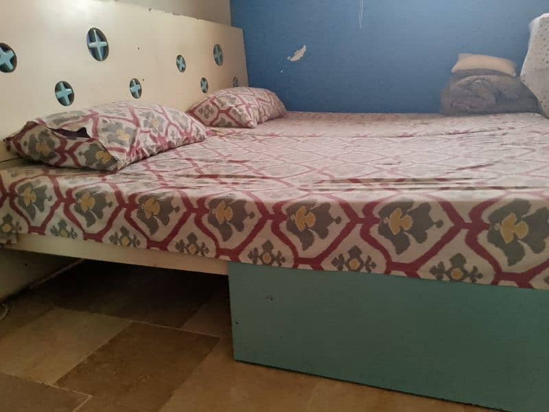 Two single beds use for sale with mattress 1