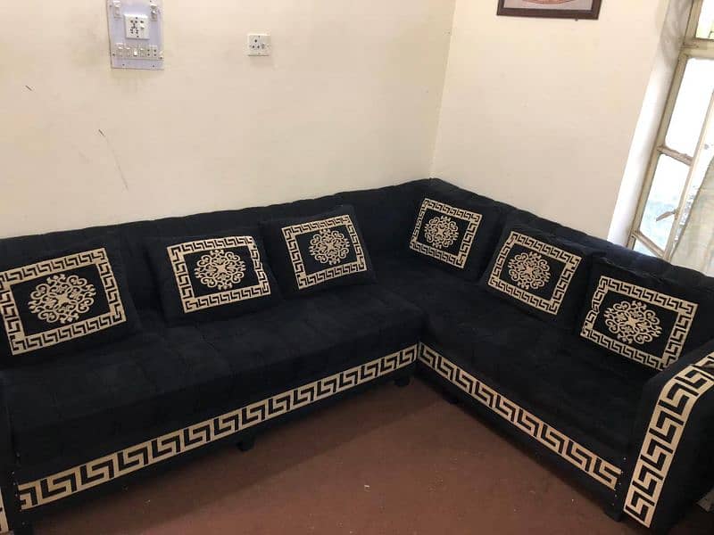 L shaped Sofa Set with center table 1