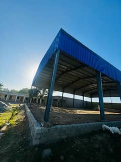 Dairy farm parking sheds big steel structure tensile shed industrial