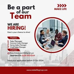 Assistant Sales Manager ,Sales Manager, Senior Sales Manager