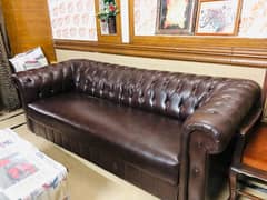 Leather Sofa (Fully Molty Foam Stuffed)