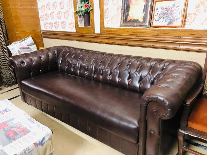 Leather Sofa (Fully Molty Foam Stuffed) 0