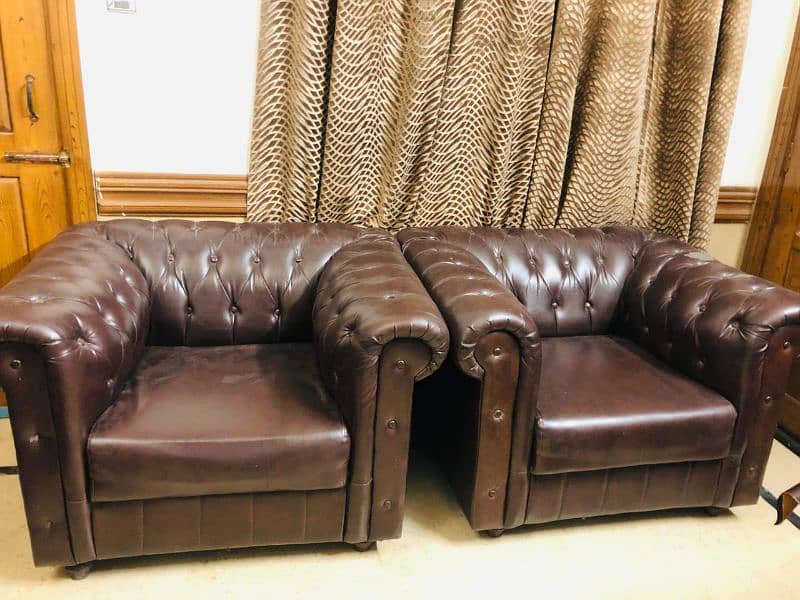 Leather Sofa (Fully Molty Foam Stuffed) 1