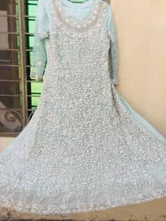 walima Bridal Maxi ( ice Blue Color)