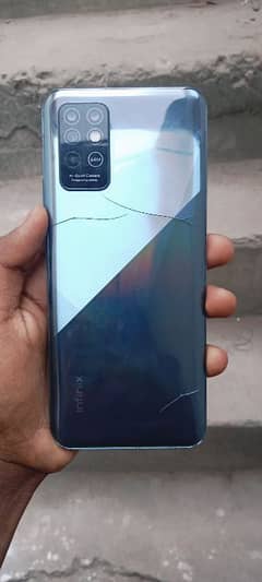 infinix Note 8 back Thodi Tuti hai bakaya genuine set hai no open