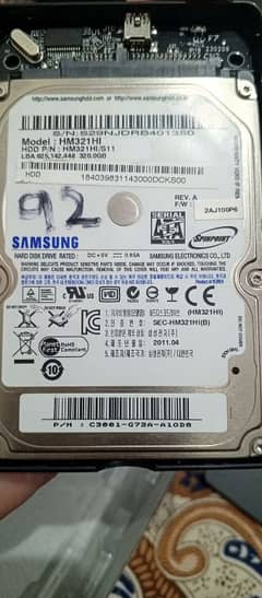 Laptop hard drive 320gb Samsung