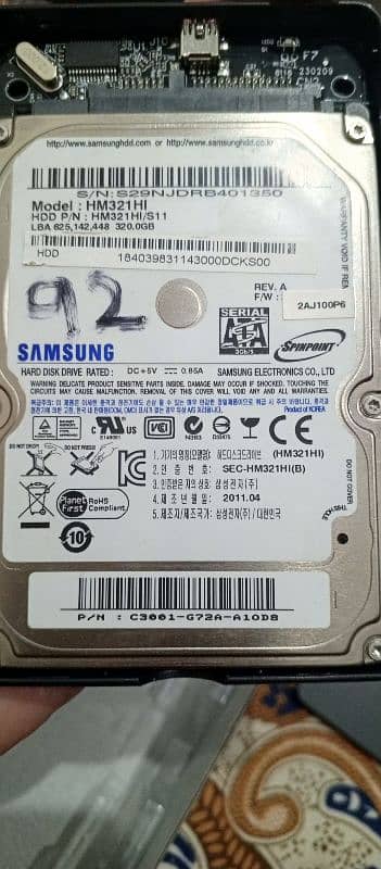 Laptop hard drive 320gb Samsung 0