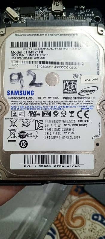 Laptop hard drive 320gb Samsung 1