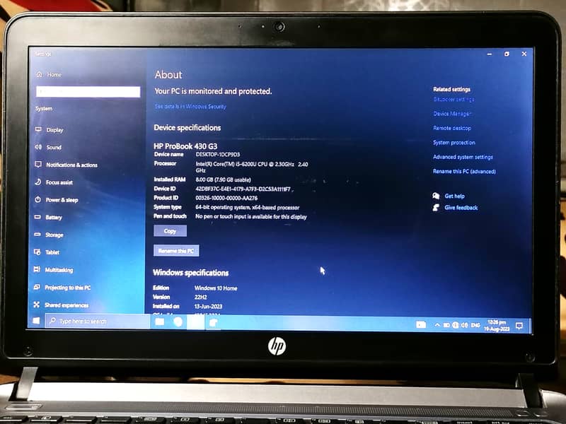 HP Probook 430 G3 Core i5 6th Generation 3