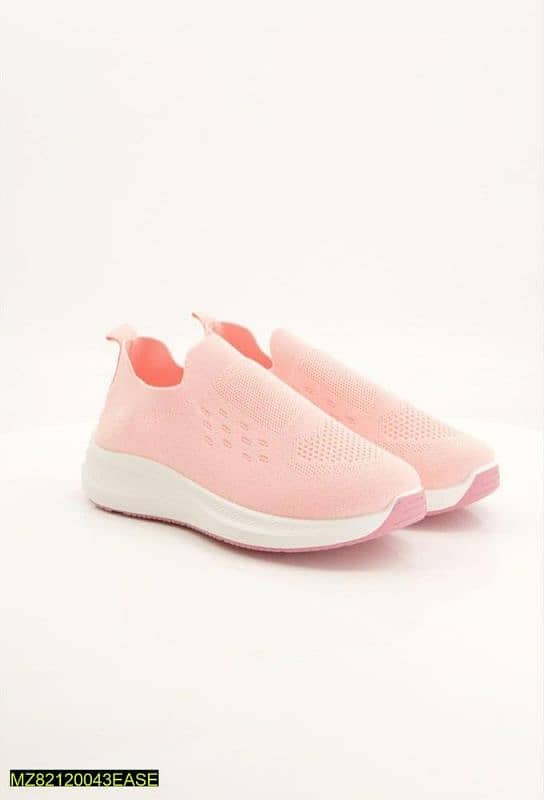 woman's comfortable walking sneakers pink 1