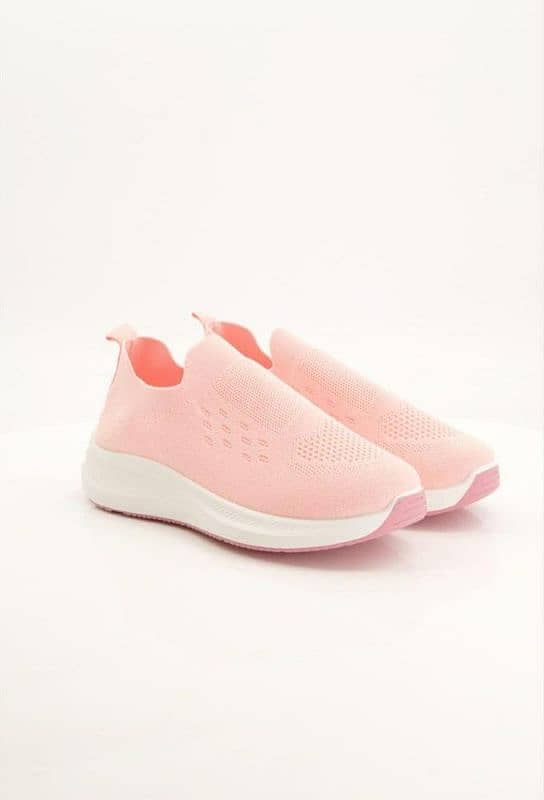 woman's comfortable walking sneakers pink 5