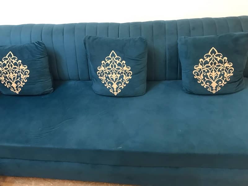 L shape sofa  velvet 0