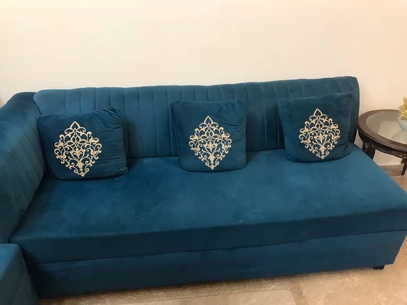 L shape sofa  velvet 2