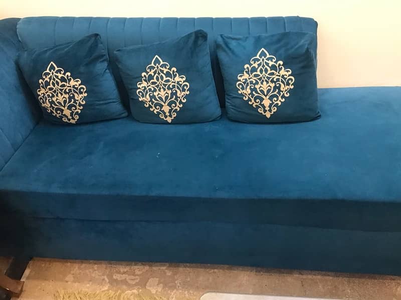 L shape sofa  velvet 4