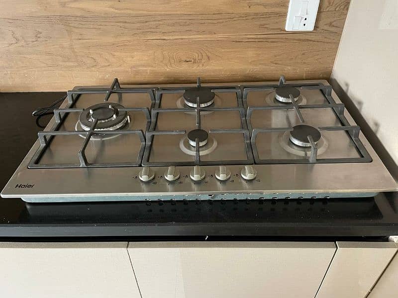 Haier Hob (imported) with 5 burners in stainless steel body 0