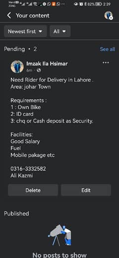 Bike Rider for Delivery