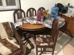 table and chairs 5 seater sofa