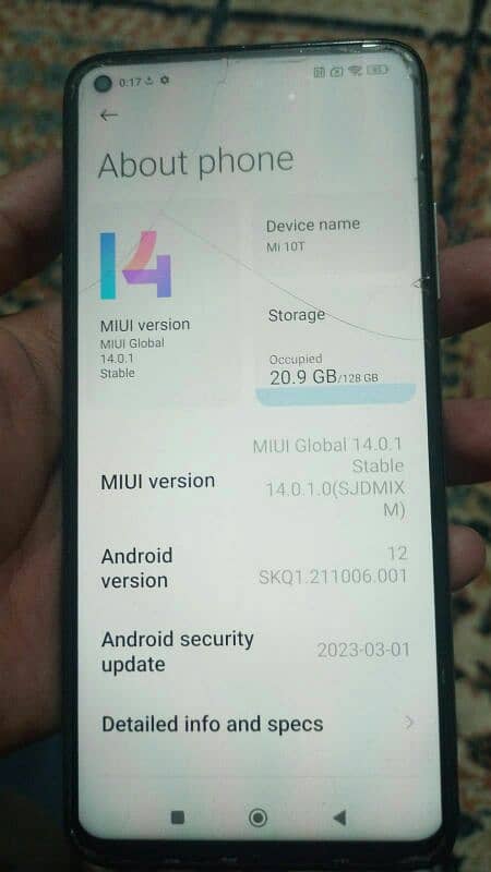 Mi 10T back change no repair 10/9 condition 6