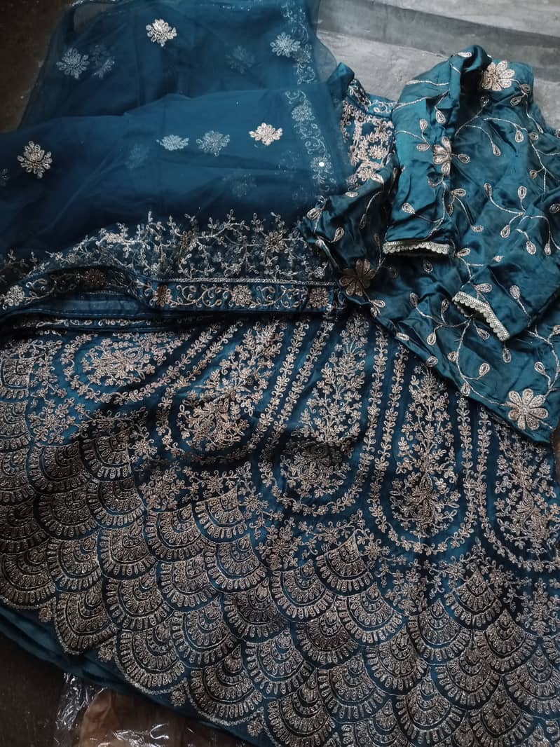 3 pics sharara  peacock colur 2