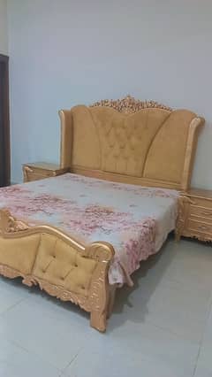 bed with side tables