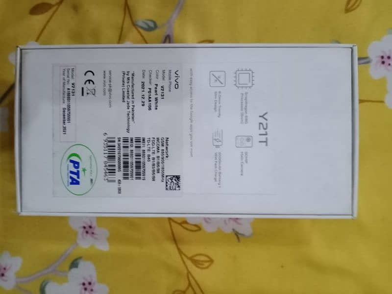 Vivo y21t Mobile Light Blue Colour Brand New Genuine Good Condition 1