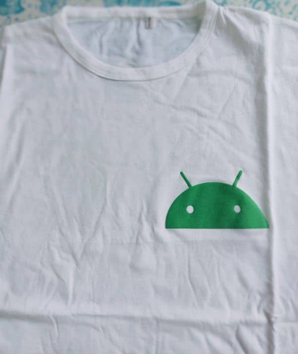 Brand New White T-Shirt with Android Logo - Small Size 3