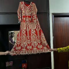 red bridal frock