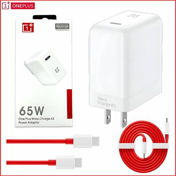 Oneplus 65w Warp Charge Power Adapter With Type-c To Type-c Fast Cable 5