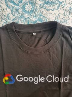 Brand New Black T-Shirt with Google Cloud Logo - Medium Size