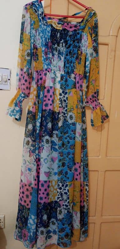 floral print long maxi/frok 1