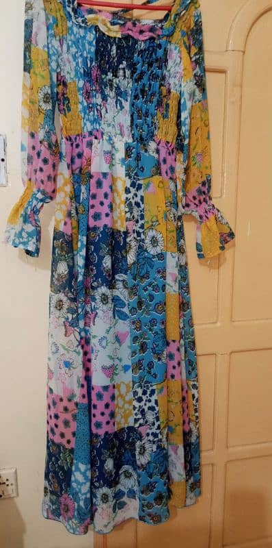 floral print long maxi/frok 2