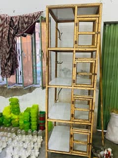 Kikkar cages , gouldian cages with boxes , pots