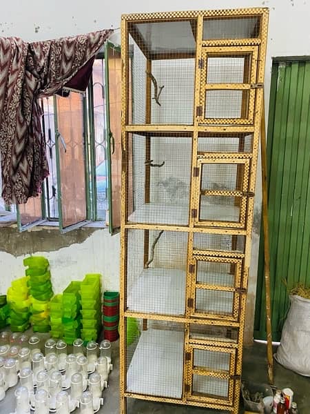 Kikkar cages , finch cages with boxes , pots 0